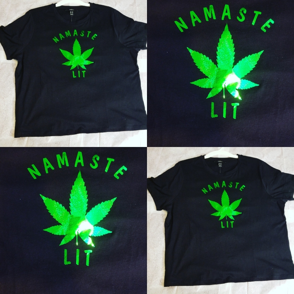 "Namaste Lit" black t-shirt